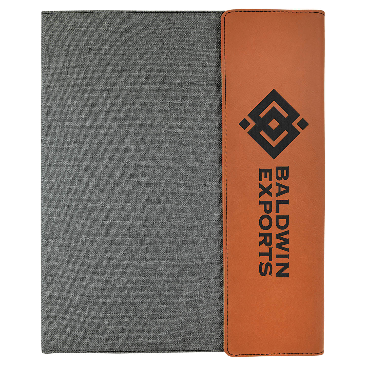 Grey & Tan Faux Leather Padfolio