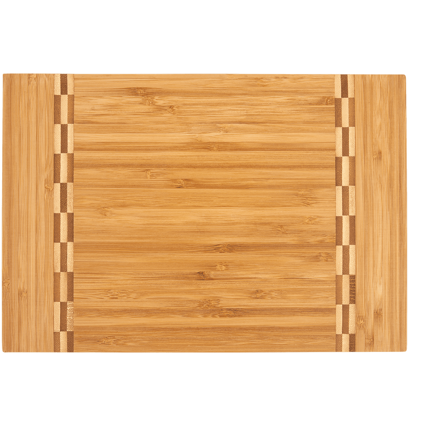 Bamboo Cutting Board with Block Inlay