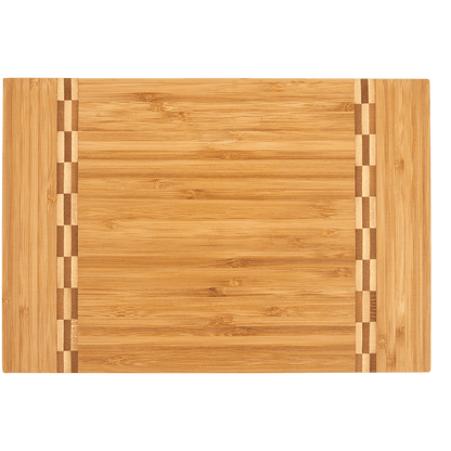 Bamboo Cutting Board with Block Inlay