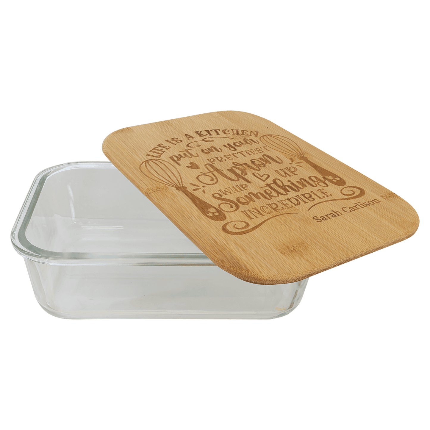 Glass Container with Bamboo Lid