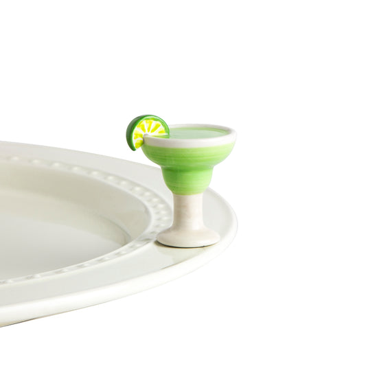 Nora Fleming “Nora Fleming Minis” mini figure ceramic minis gift present margarita cinco de mayo drinks alcohol bar "lime & salt, please!"