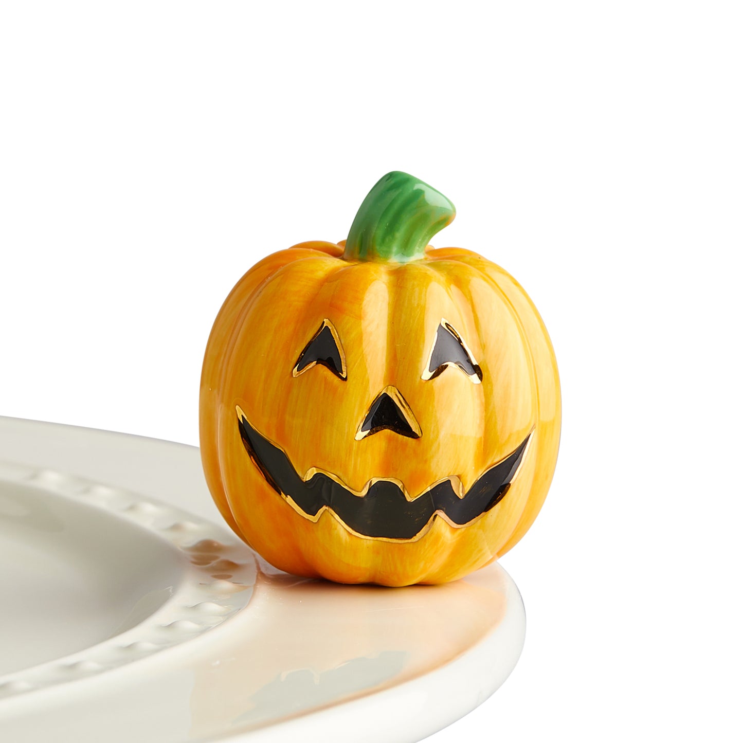 Nora Fleming “Nora Fleming Minis” mini figure ceramic minis gift present jack o lantern pumpkin halloween spooky jack o' lantern autumn fall "carved cutie"
