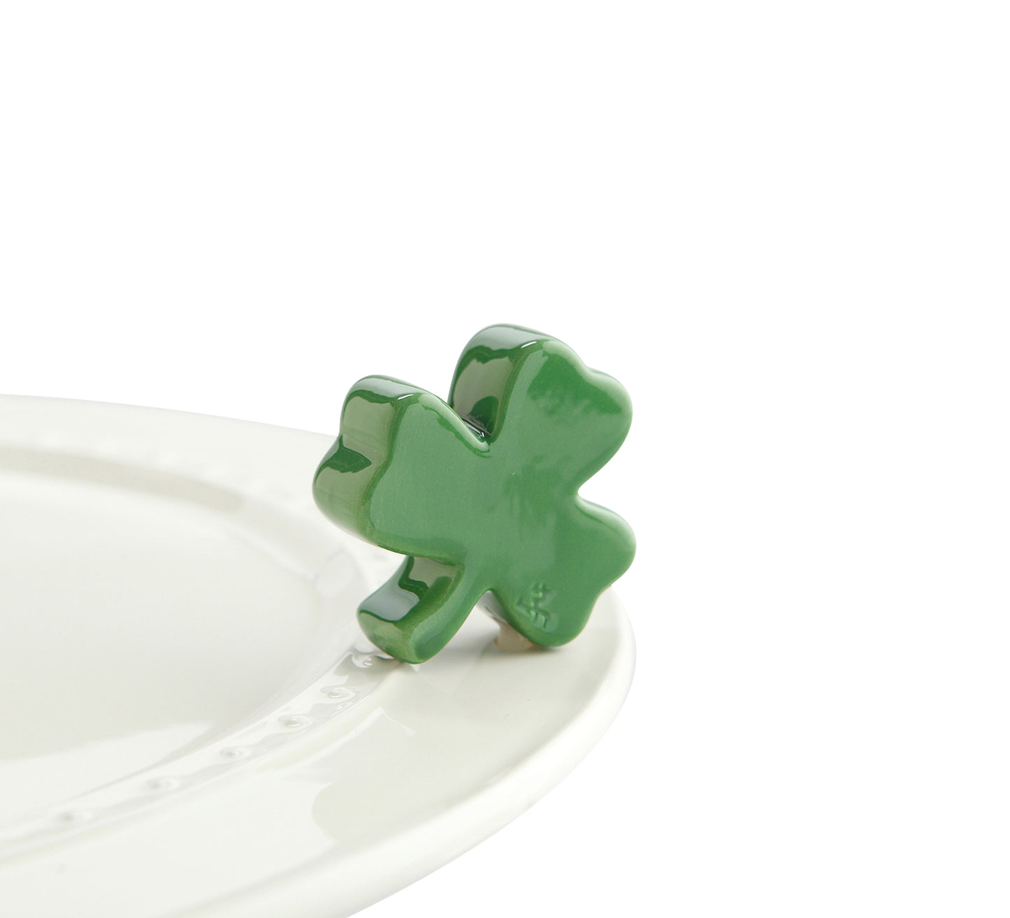 Nora fleming mini mini figure ceramic minis gift present shamrock "irish at heart" clover st. patrick's day saint patricks day green irish