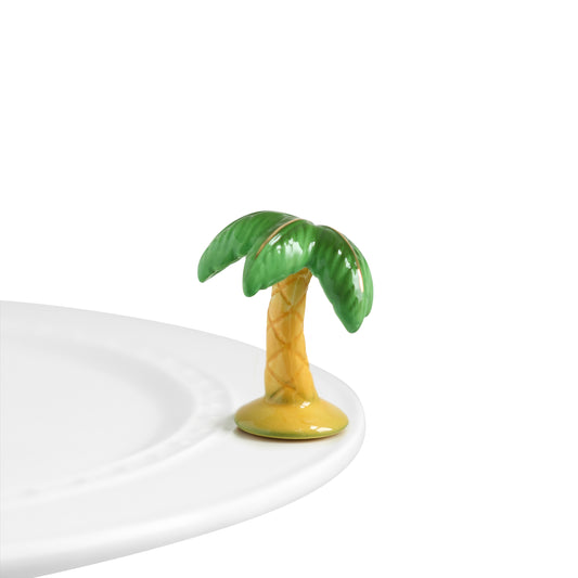 Nora Fleming “Nora Fleming Minis” mini figure ceramic minis gift present palm tree "in the breeze" summer beach island ocean coconut vacation tree