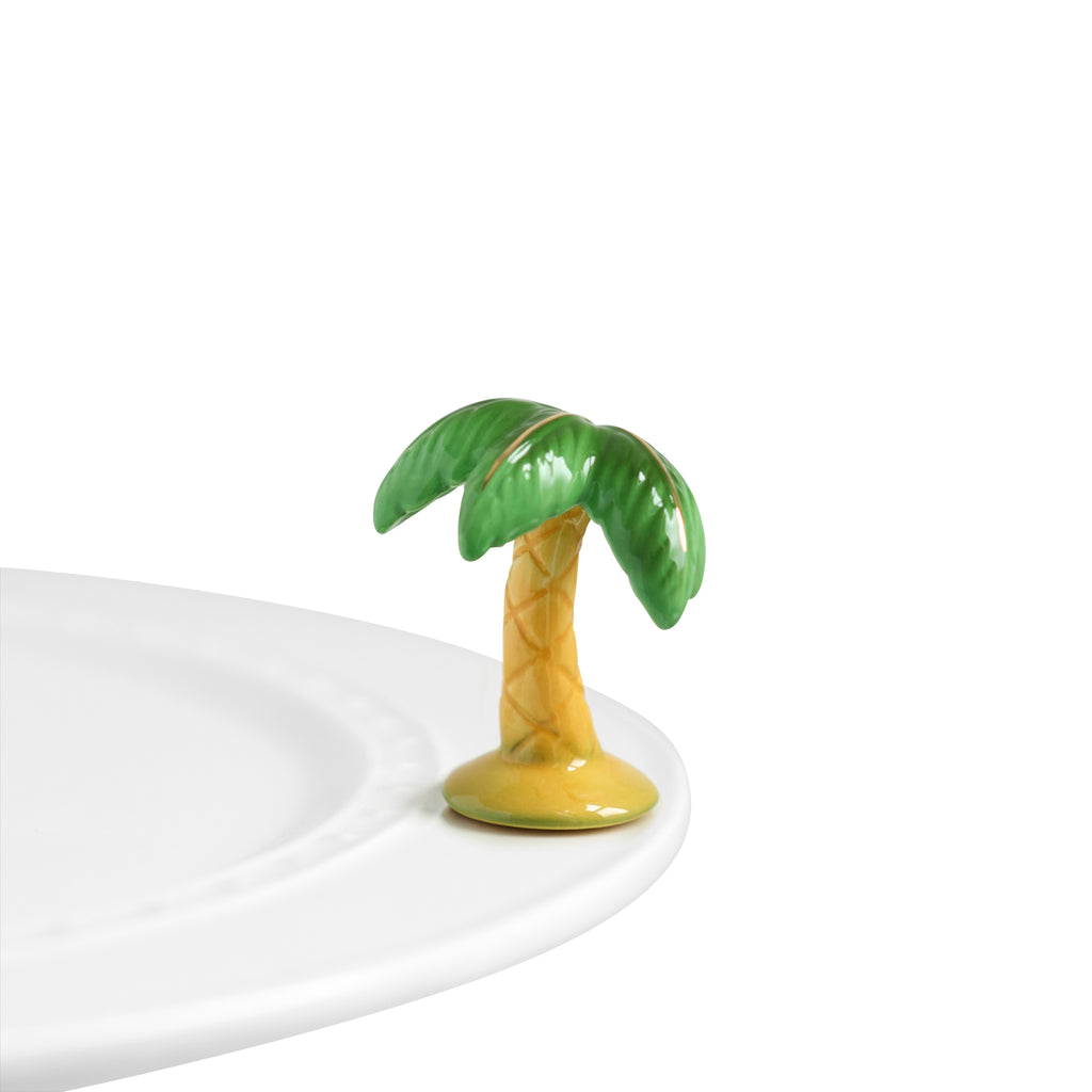 Nora Fleming “Nora Fleming Minis” mini figure ceramic minis gift present palm tree "in the breeze" summer beach island ocean coconut vacation tree