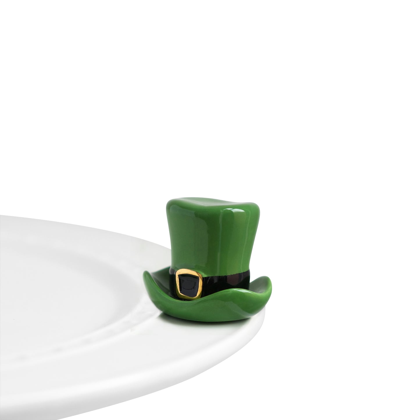 Nora Fleming “Nora Fleming Minis” mini figure ceramic minis gift present "spot o' irish" leprechaun hat top hat st. patrick's day stpatricksday gold rainbow good luck