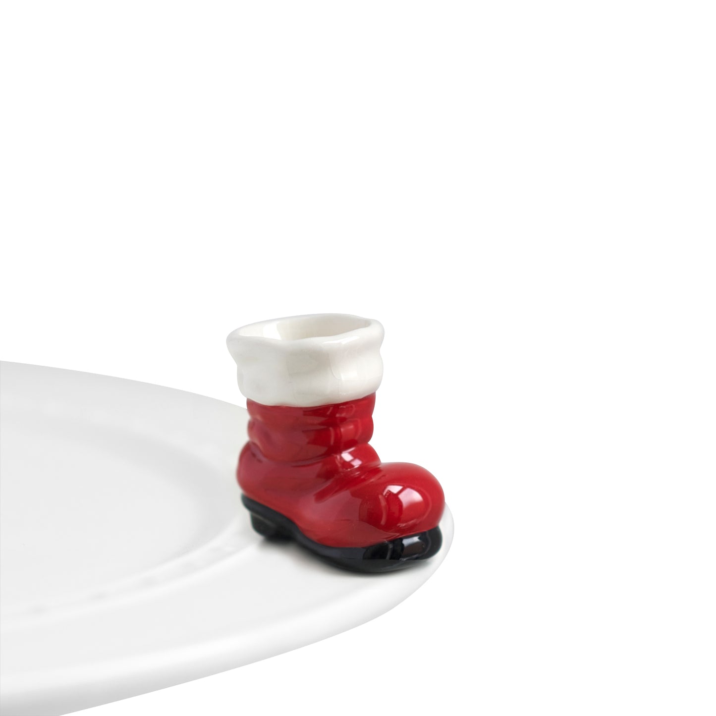 Nora fleming mini mini figure ceramic minis gift present santa claus boots "big guy's boots" christmas christmastime festive holidays winter snow