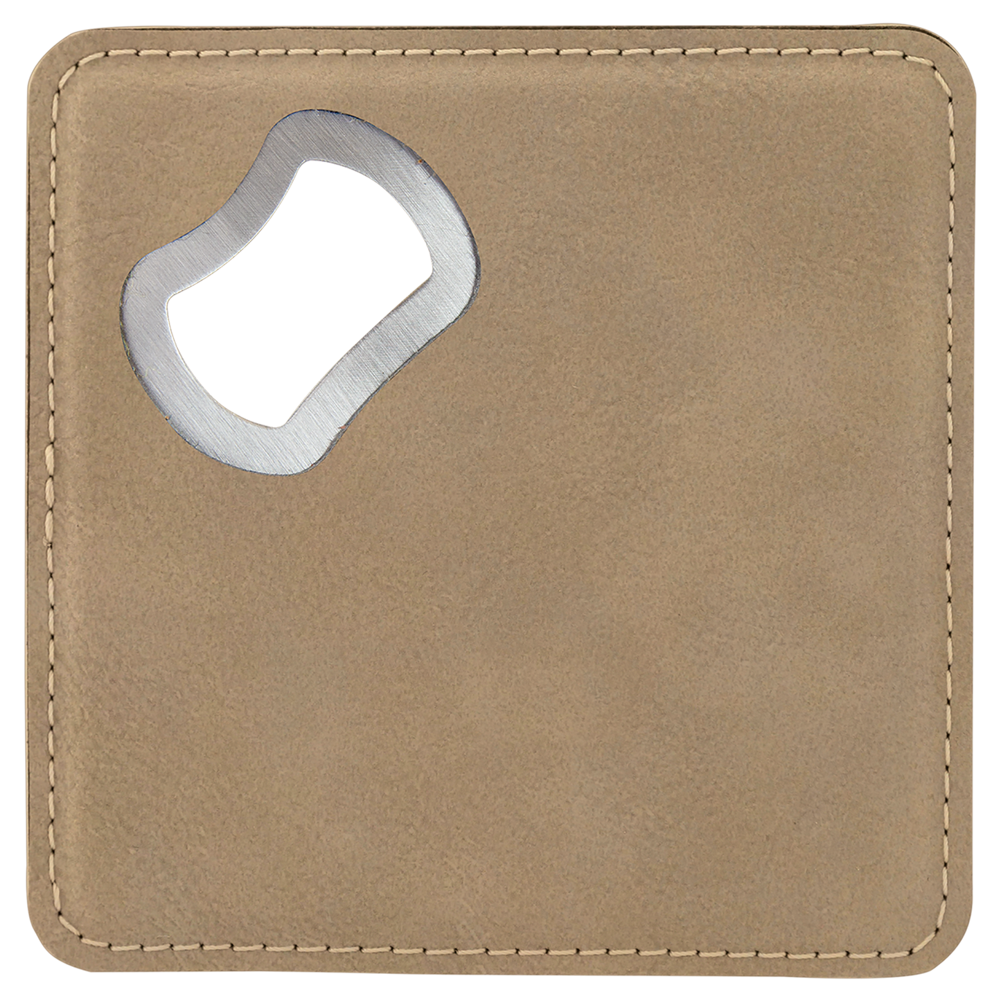 Faux Leather Bottle Opener Coasters (Assorted Colors)