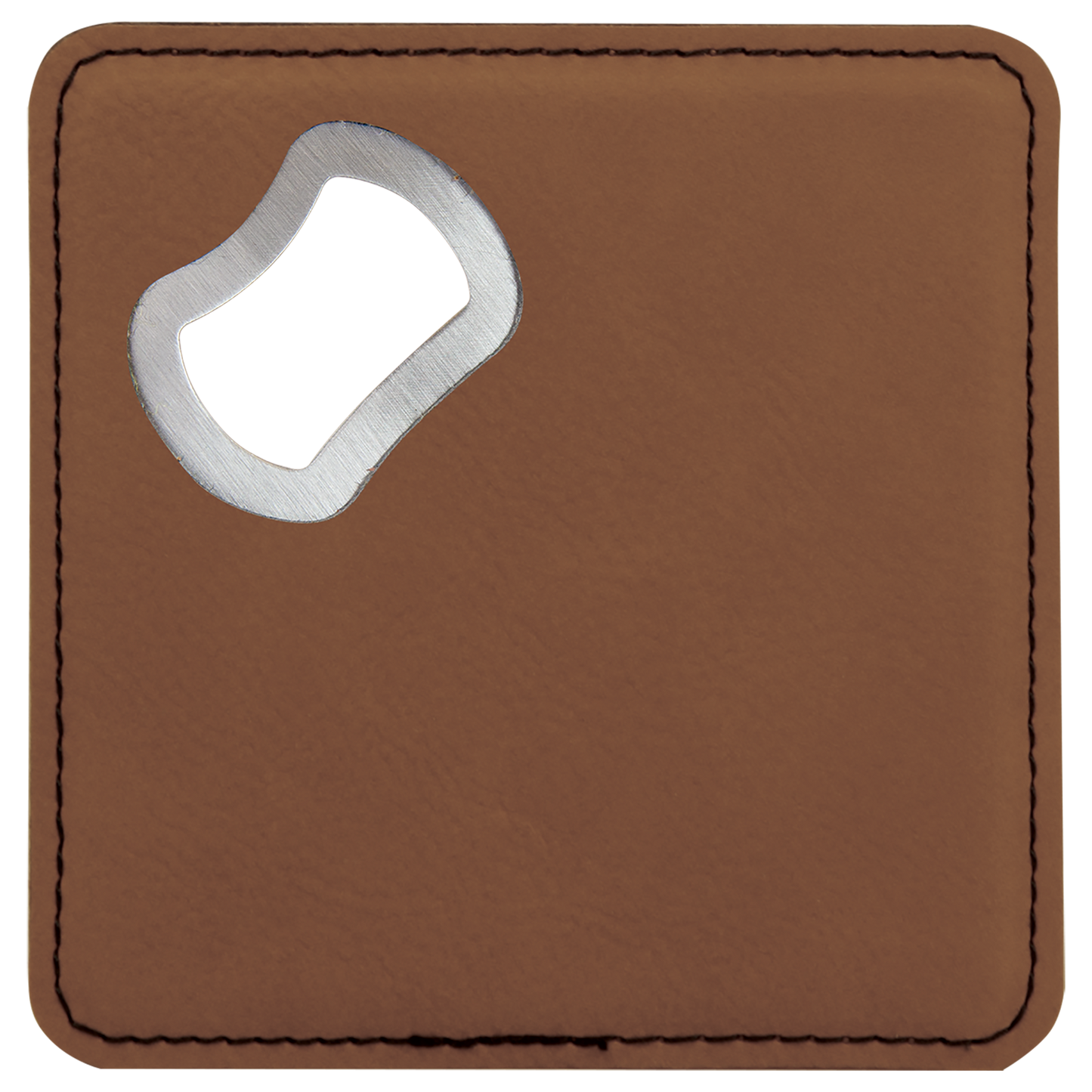 Faux Leather Bottle Opener Coasters (Assorted Colors)