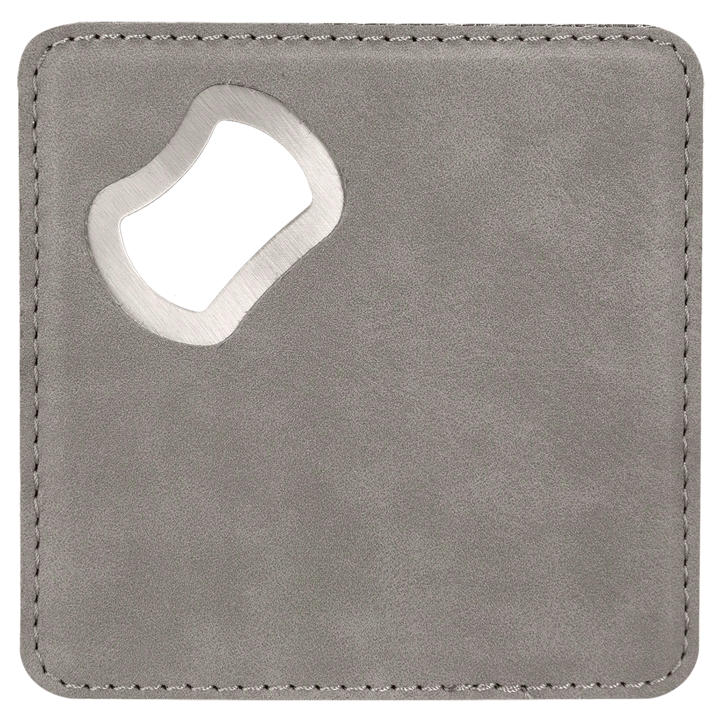 Faux Leather Bottle Opener Coasters (Assorted Colors)