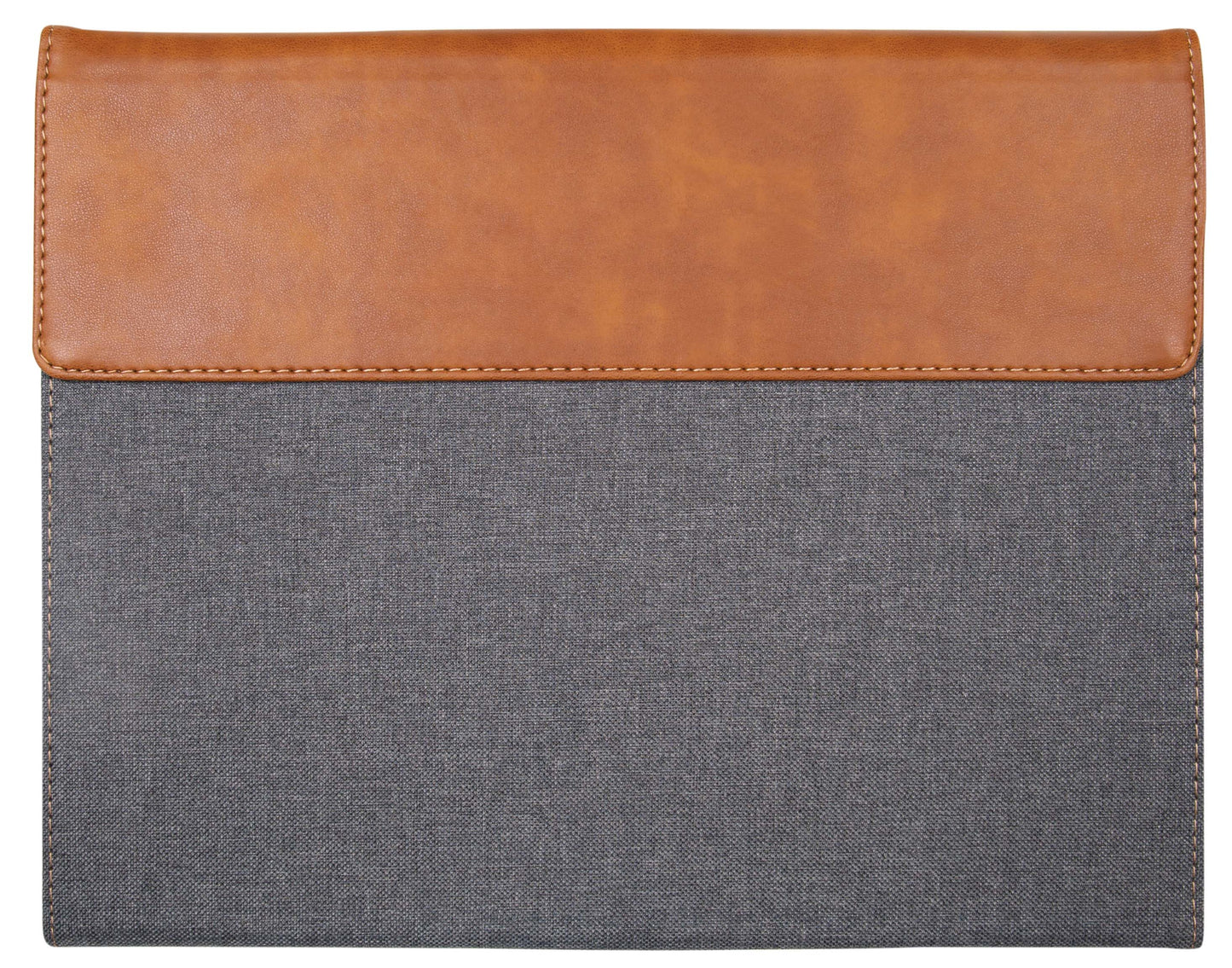 Grey & Tan Faux Leather Padfolio