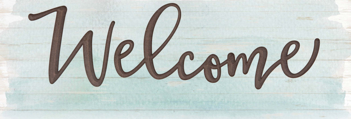Welcome Carved Plaque