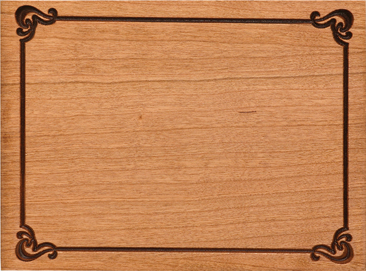 Ornate Border Cherry Plaque
