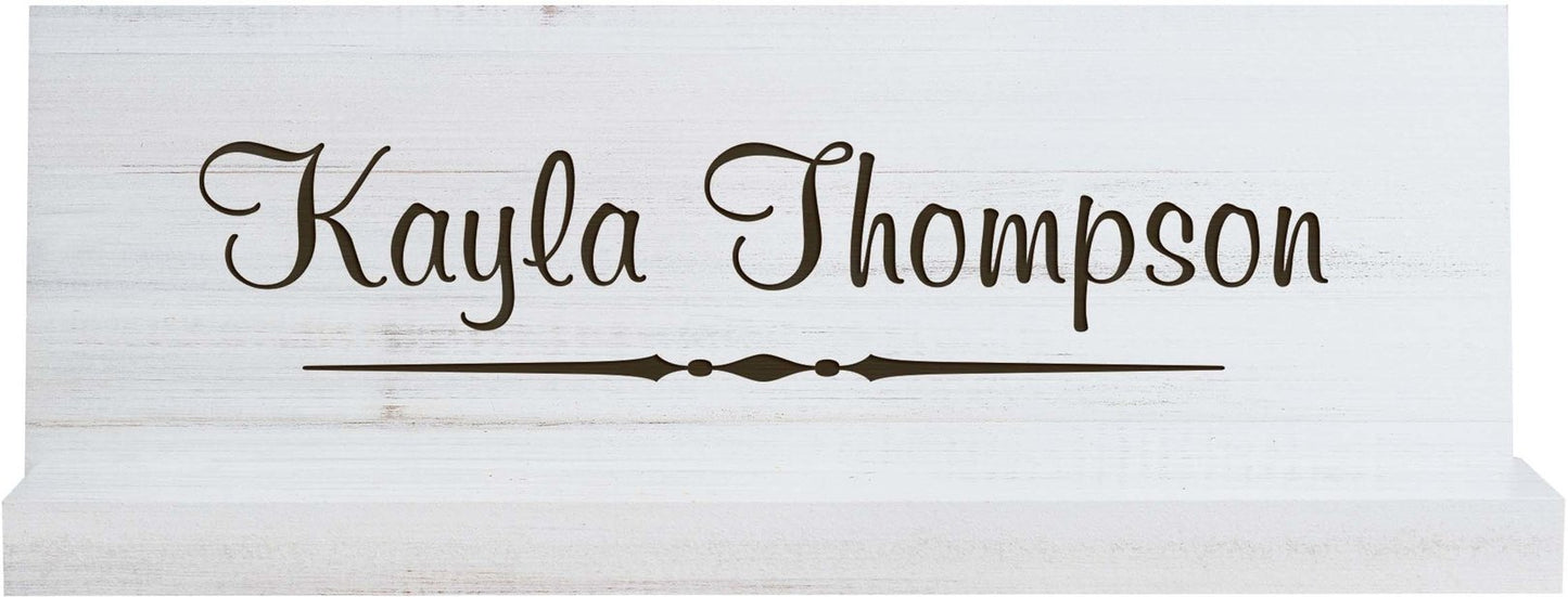 White Name Plate