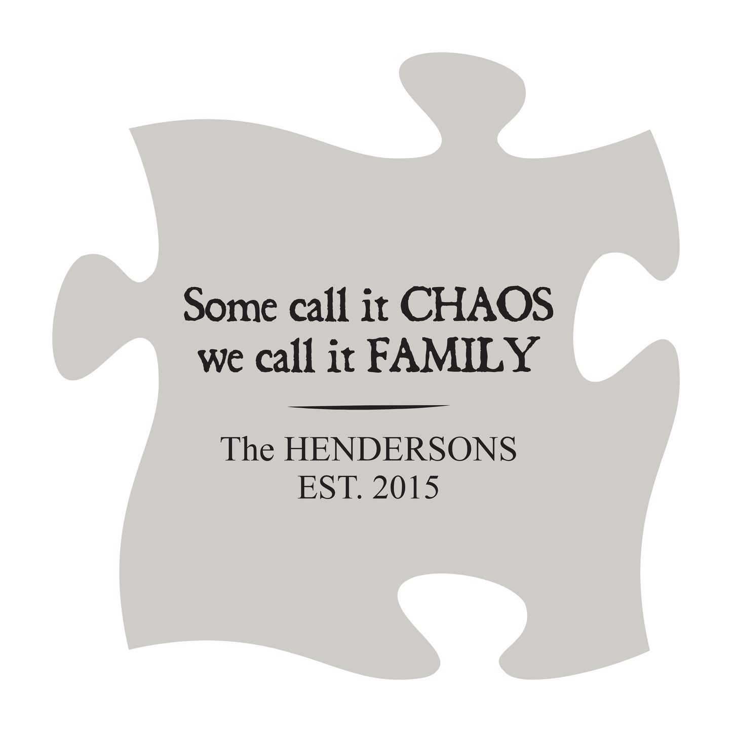 Cherry Wood Puzzle Piece Plaque