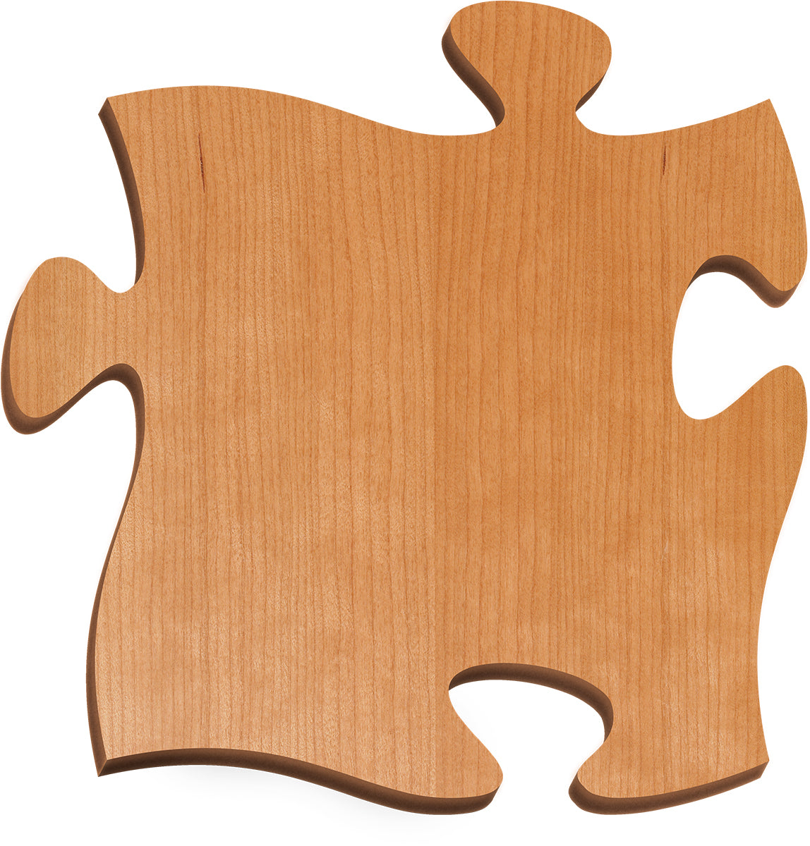 Cherry Wood Puzzle Piece Plaque