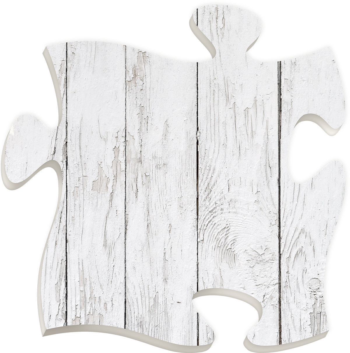 Rustic White Puzzle Piece Plaque
