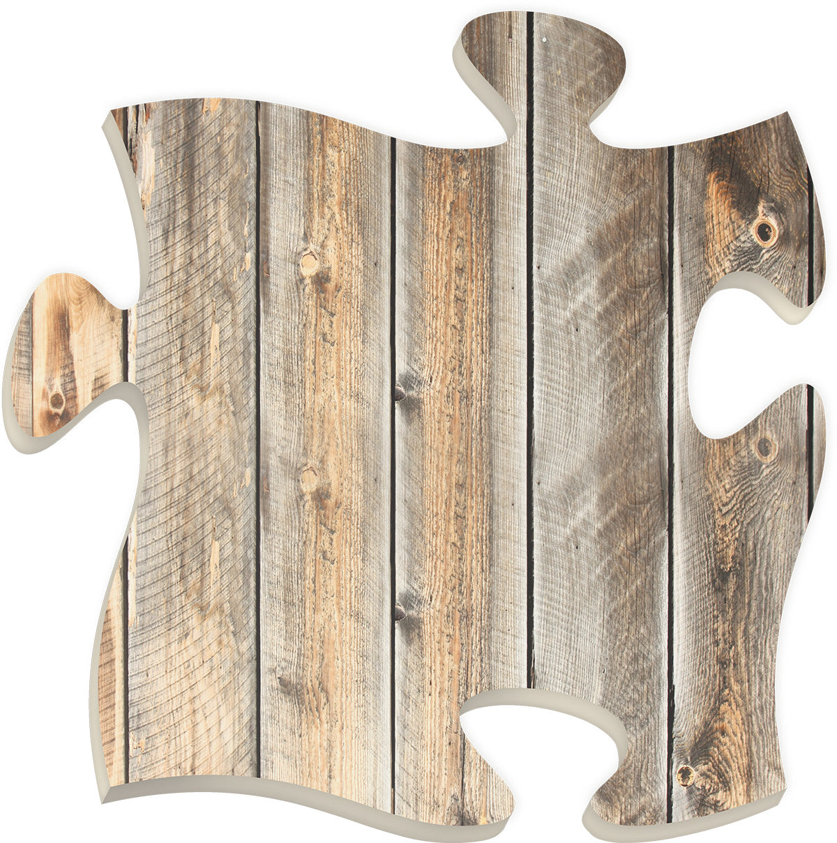 Rustic Brown Puzzle Piece Plaque