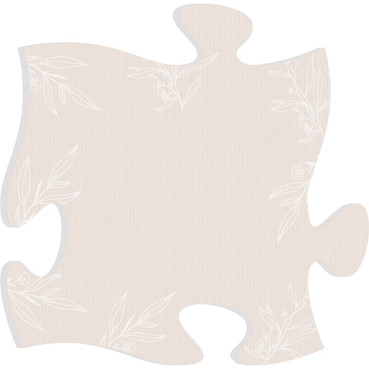 Floral Puzzle Piece Plaque