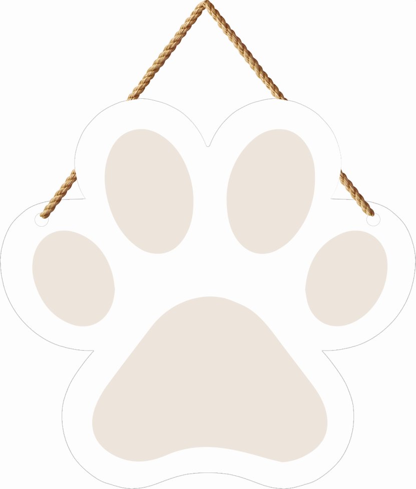 Large Paw Hanging Sign