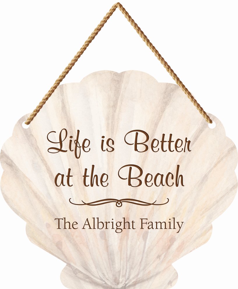 Large Seashell Hanging Sign