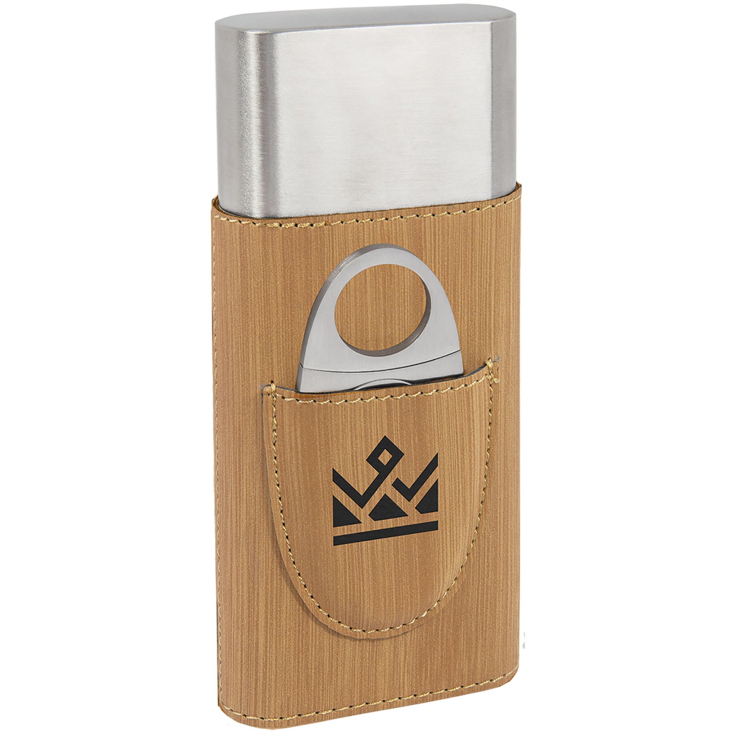 Faux Leather Cigar Case with Cutter
