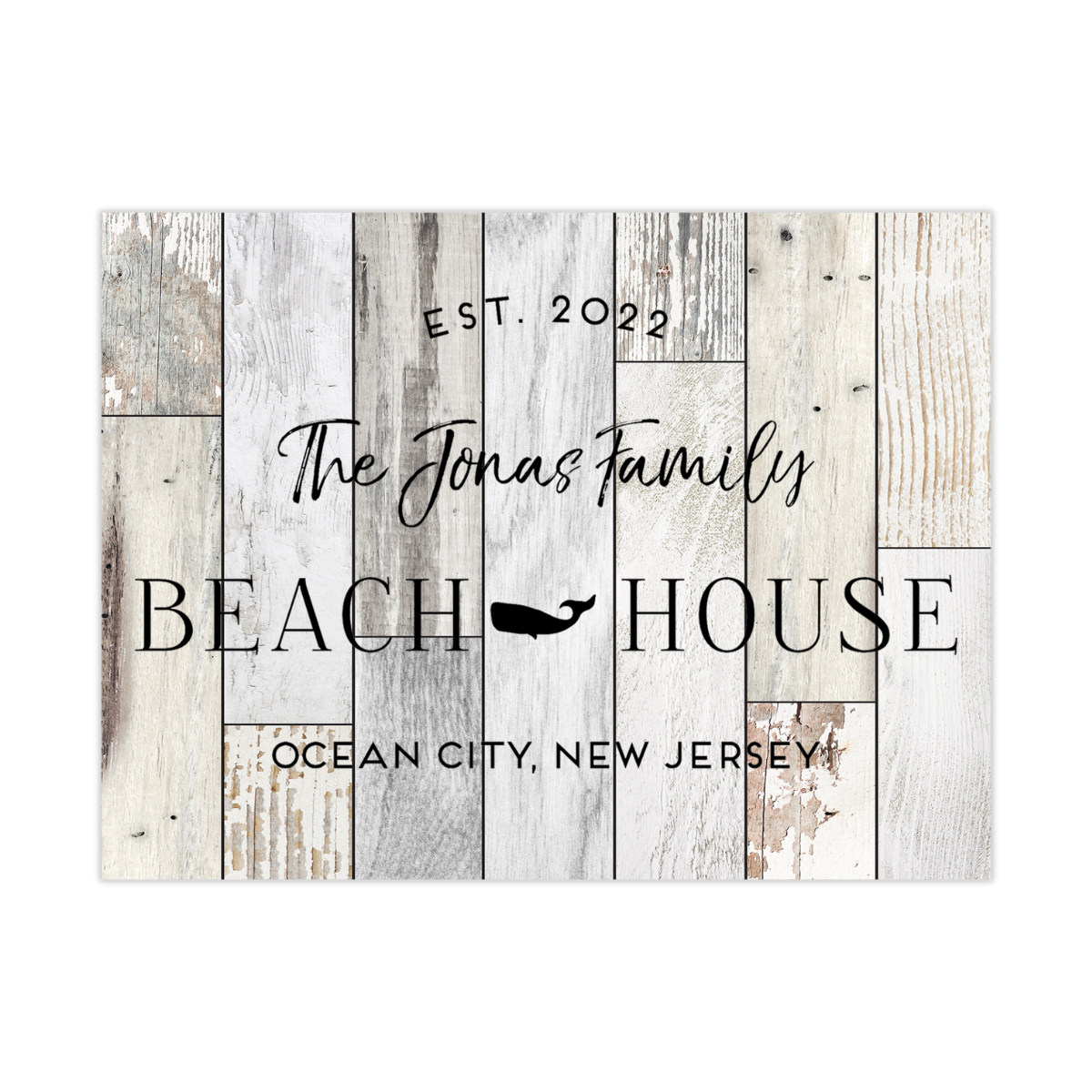 12x16 Plaque - Rustic White