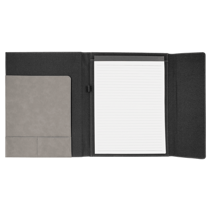 Canvas & Faux Leather Padfolio