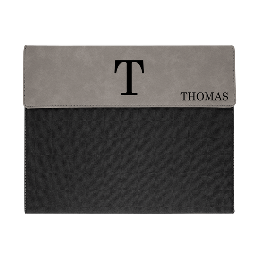 Canvas & Faux Leather Padfolio