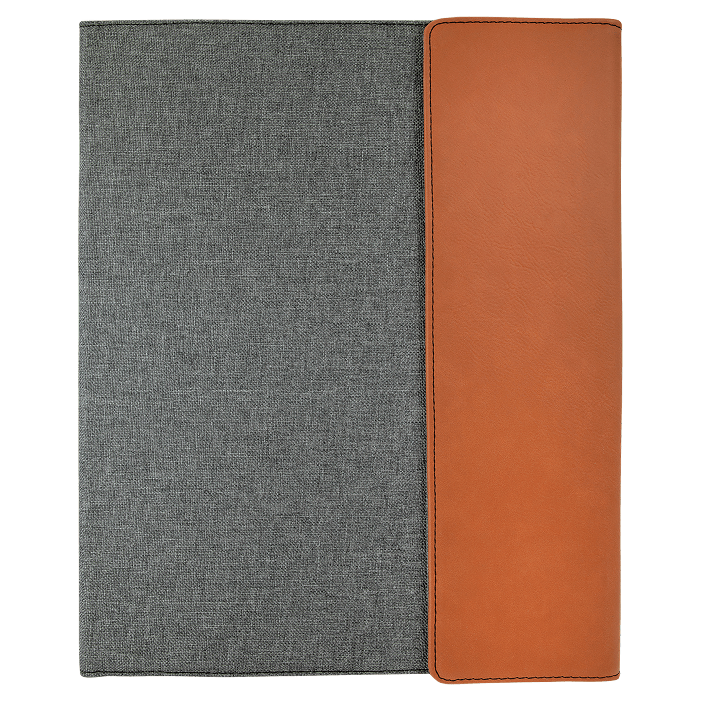 Grey & Tan Faux Leather Padfolio