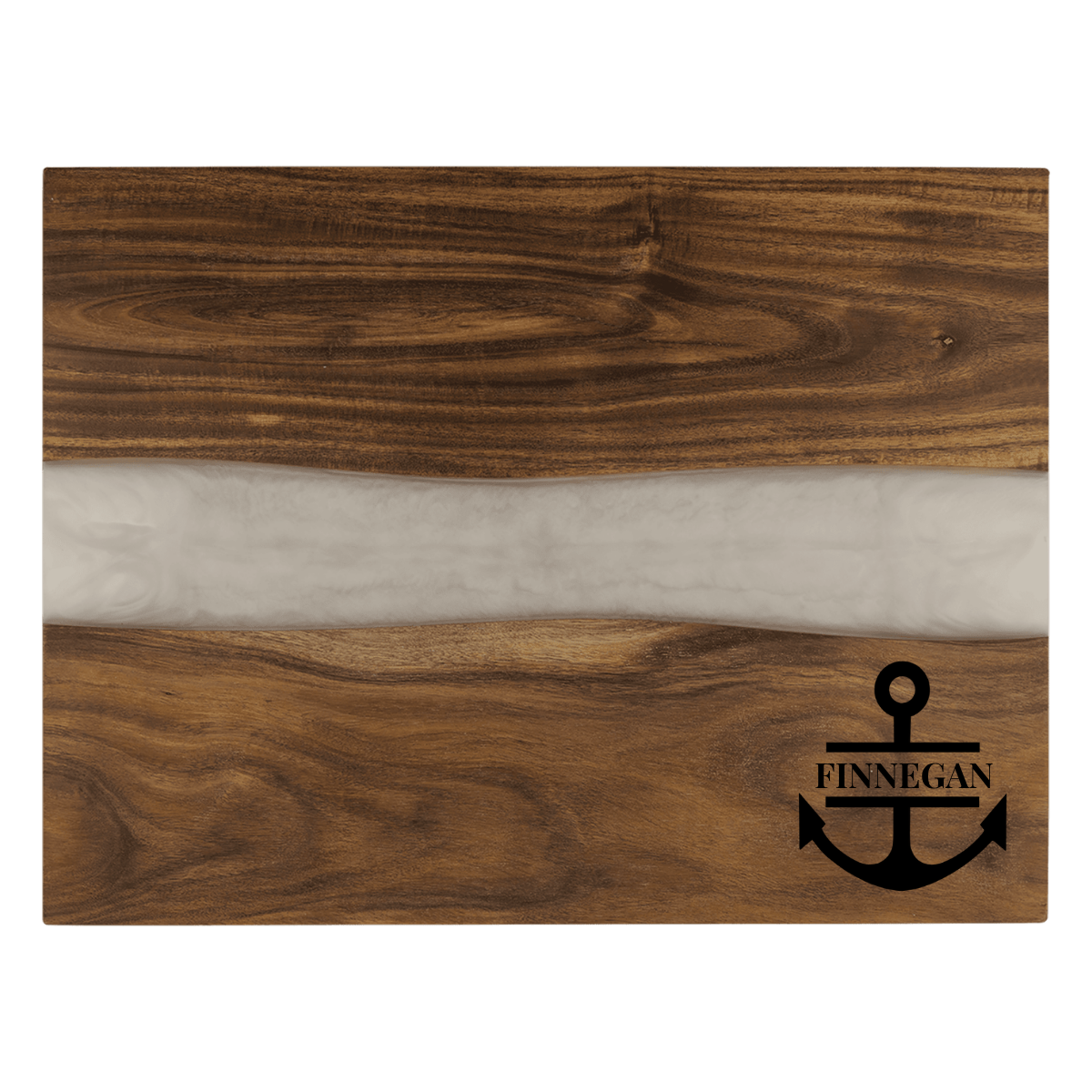 Acacia with White Pearl Resin Serving Board