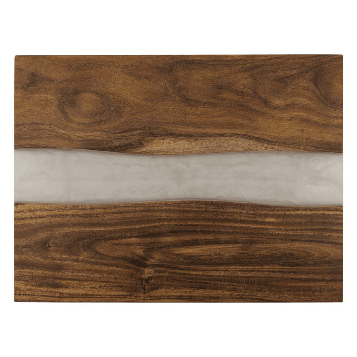 Acacia with White Pearl Resin Serving Board