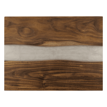 Acacia with White Pearl Resin Serving Board