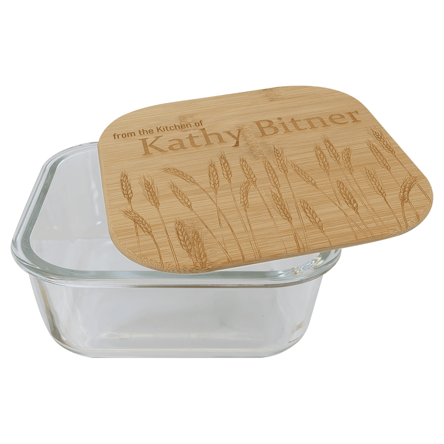 Glass Container with Bamboo Lid