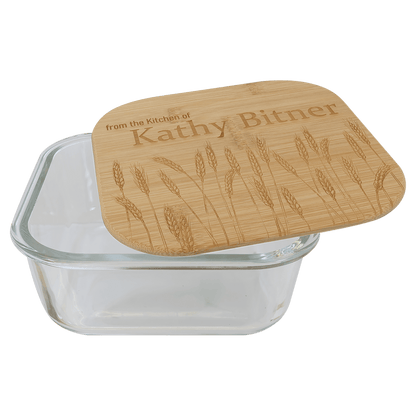 Glass Container with Bamboo Lid