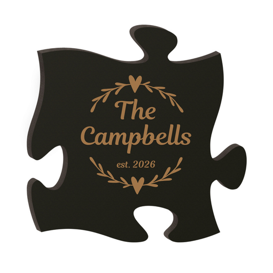 Black Puzzle Piece Plaque