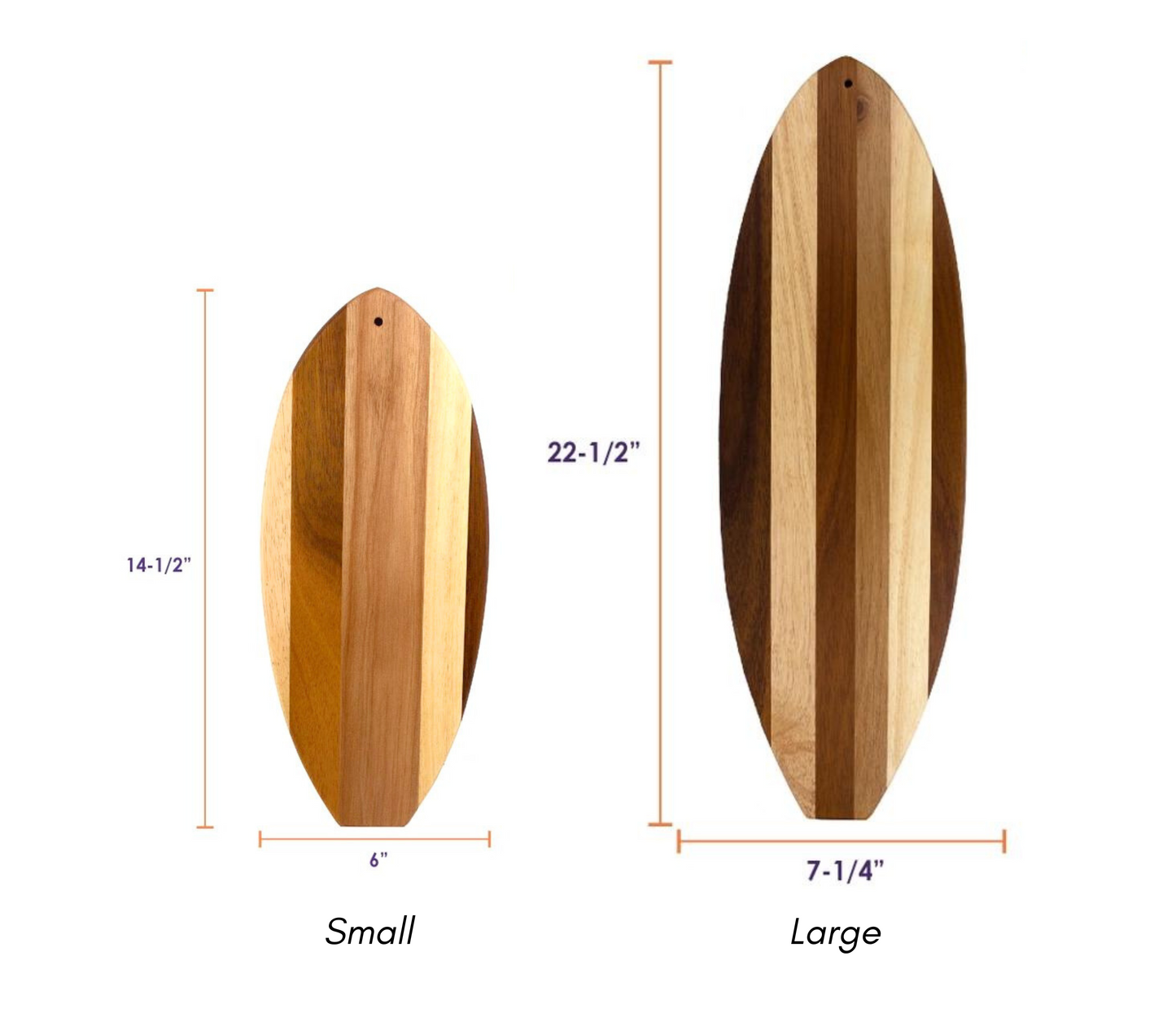 Surfboard Shaped Serving Board