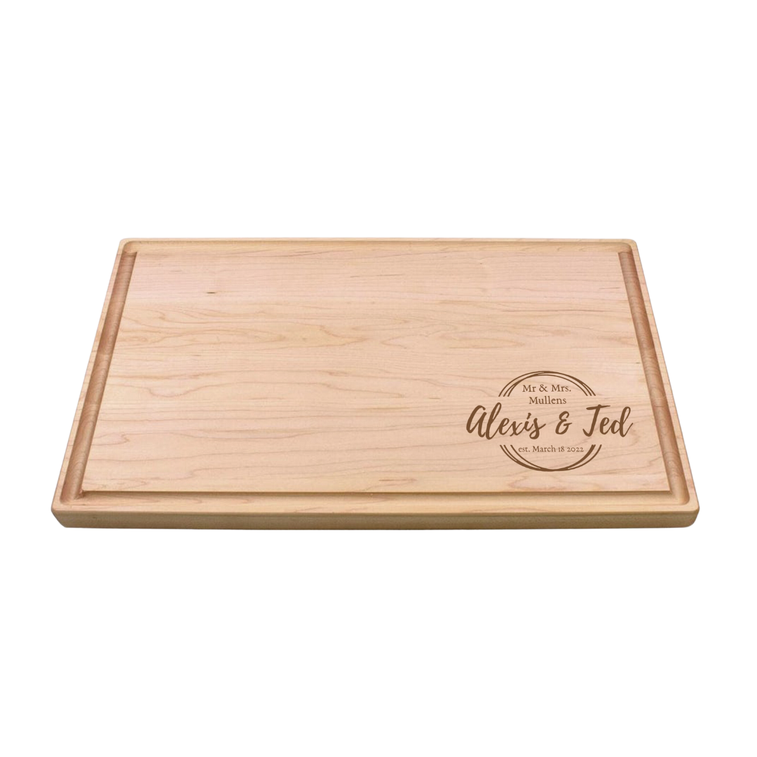 Large Cherry Wood Cutting Board with Juice Groove