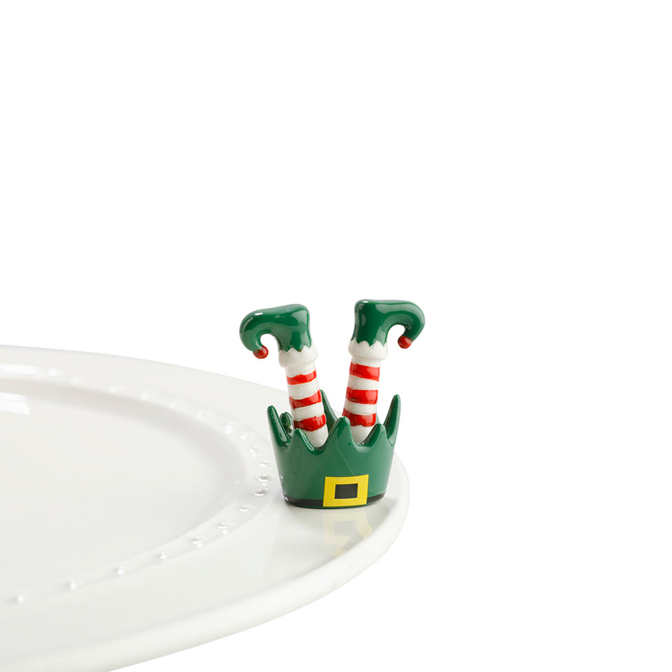 Nora Fleming “Nora Fleming Minis” mini figure ceramic minis gift present christmas winter elf santa santa claus "jingle toes"