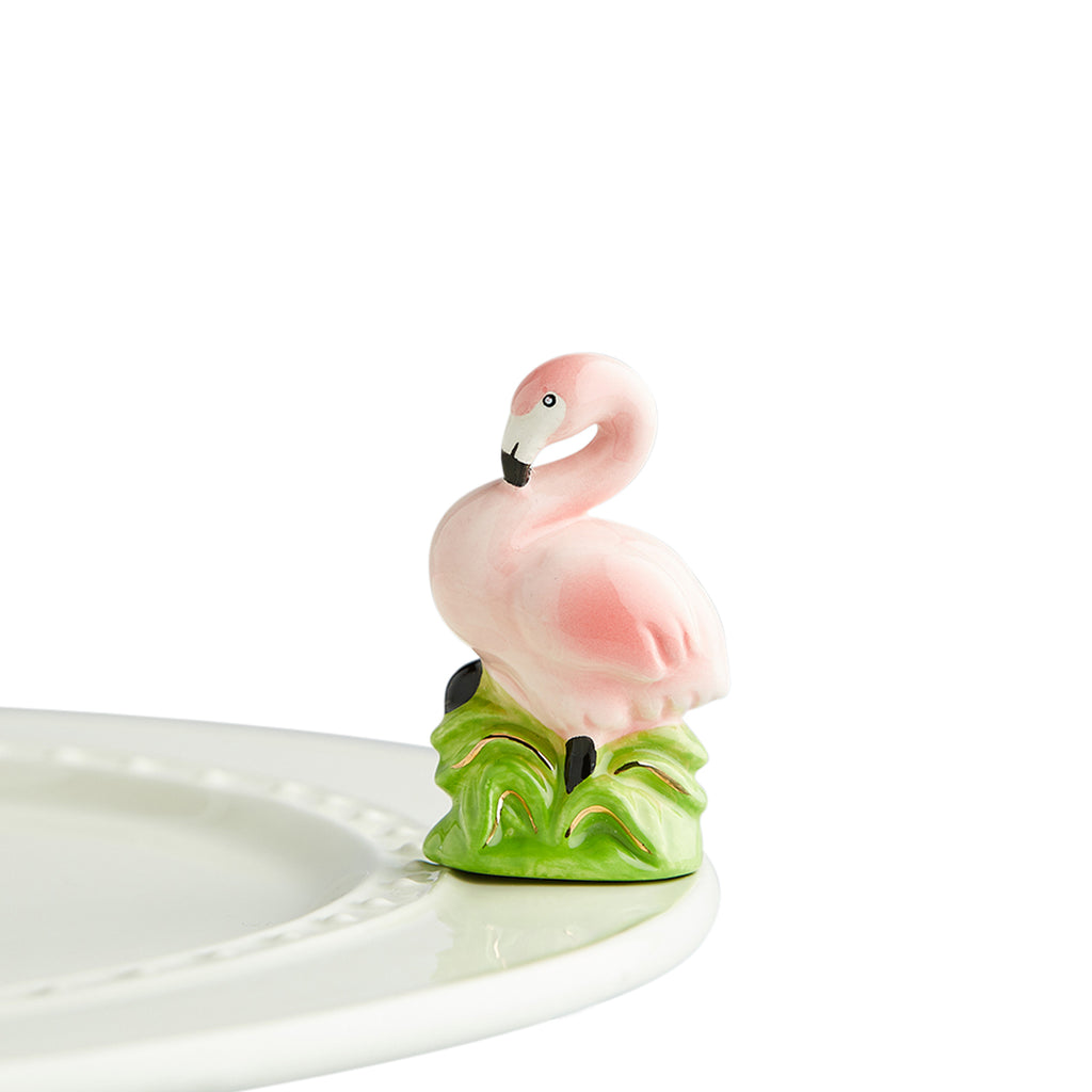 Nora Fleming “Nora Fleming Minis” mini figure ceramic minis gift present "tickled pink" flamingo animals summer tropical beach vacation