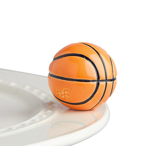 Nora Fleming “Nora Fleming Minis” mini figure ceramic minis gift present basketball march madness tailgate ncaa hoop hoops "hoop there it is"