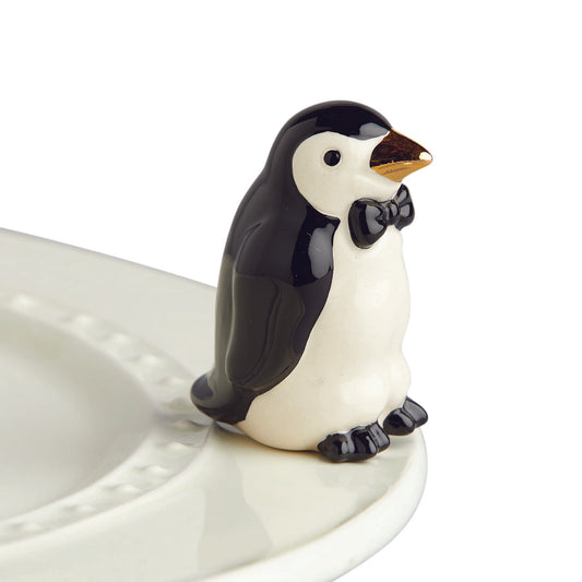 Nora Fleming “Nora Fleming Minis” mini figure ceramic minis gift present penguin "tiny tuxedo" black and white winter christmas wedding celebration cute animal bird cold