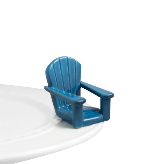 Nora Fleming “Nora Fleming Minis” mini figure ceramic minis gift present summer beach beach chair beachchair Adirondack chair blue chair "chillin' chair" poolside