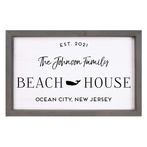 Grey Framed Sign