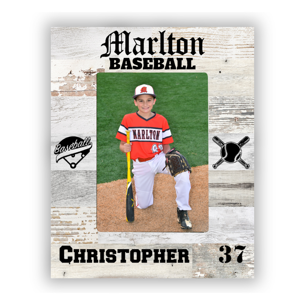 5x7 Marlton Baseball Frame Rustic White