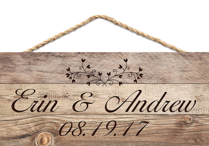 Faux Wood Hanging Sign