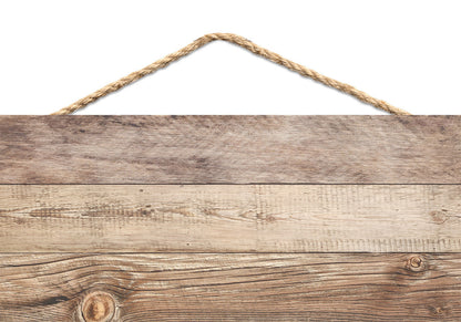 Faux Wood Hanging Sign