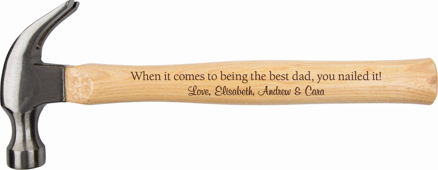father's day dad daddy day gift present personalized custom engraving laser engraving free personalized engraving hammer tools