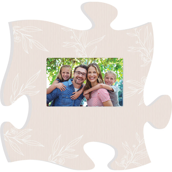 Floral Puzzle Piece Frame