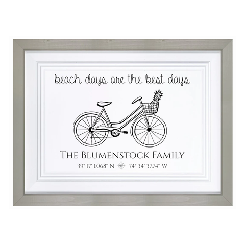 Grey and White Framed Sign